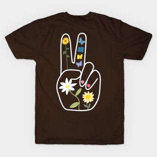 Peace Sign Flowers T-Shirt